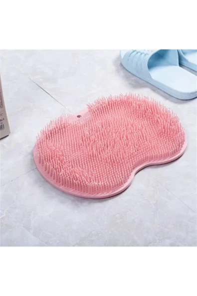 Vantuzlu Silikon Banyo Fırçası Ayak Masaj Pedi Sırt Kesesi Vücut Yıkama Lifi - Resim 4