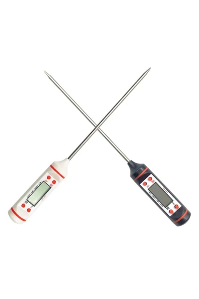 Siyah Dijital Lcd Gıda Yemek Termometresi Batırmalı Mutfak Termometresi - Resim 3