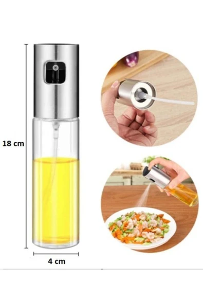 Spreyli Cam Yağdanlık 100 ml | Zeytinyağı, Sirke ve Soya Sosu İçin Pratik Püskürtücü Şişe - 2