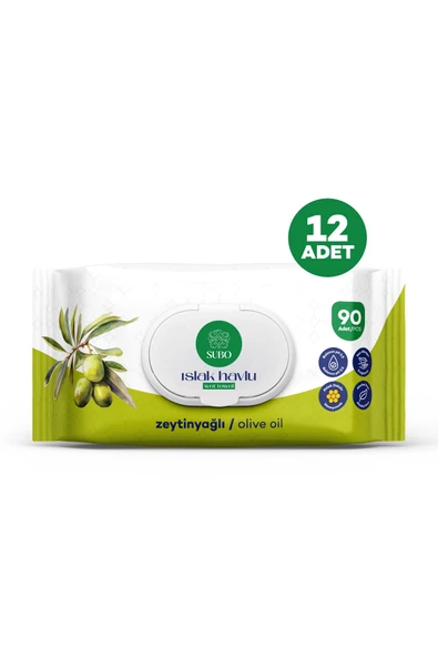 SUBO ISLAK HAVLU 90 'LI ZEYTİNYAĞLI 12X90 ürün görseli