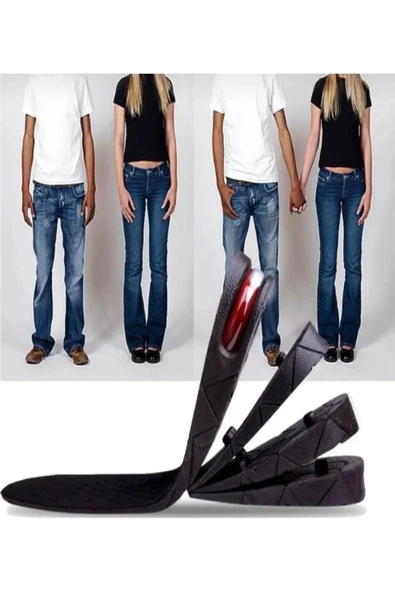Unisex Hava Yastıklı 5cm Gizli Boy Uzatıcı Tabanlık Ortopedik Ayakkabı Tabanlığı Topuk Yükseltici - Resim 2