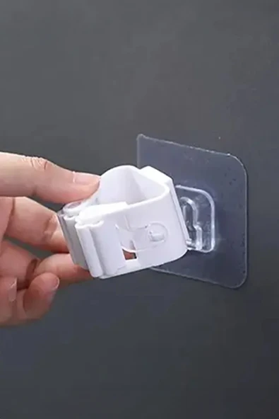 SVRM Yapışkanlı Pratik Mop Fırça Tutucu 4 Adet Poratif Banyo, Mutfak Askısı ürün görseli 1