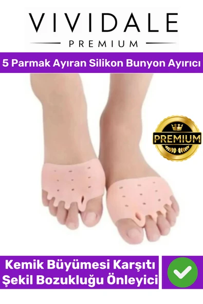 Valgus Silikon Ayak Bunyon Kemik Koruyucu Makaralı Ayak Gömleği Halluks Parmak Ayırıcı Düzenleyici ürün görseli 1