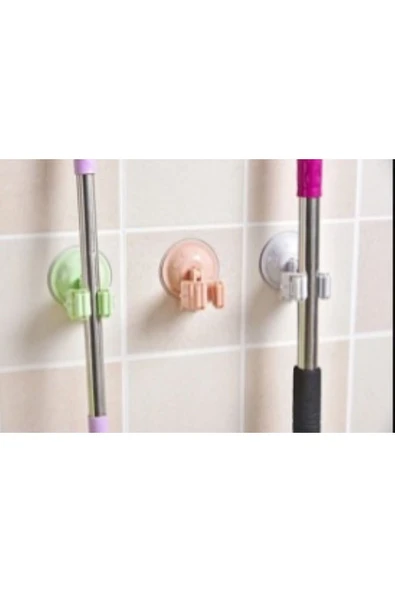 Vantuzlu Fırça Ve Mop Tutucu Askı 2 Adet.Moı - Resim 3