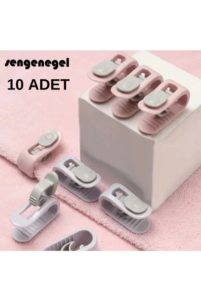 Yorgan Çarşaf Ve Perde Tutucu Sabitleyici Kaydırmaz Nevresim Örtü Düzenleyici Klips 10 Adet ürün görseli 1