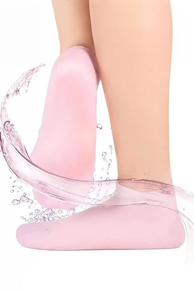 Silikon Topuk Çorabı 2 Çift Çatlak Önleyici Topuk Koruyucu Patik Jel Ayak Nemlendirici Topuk Çorabı - 4