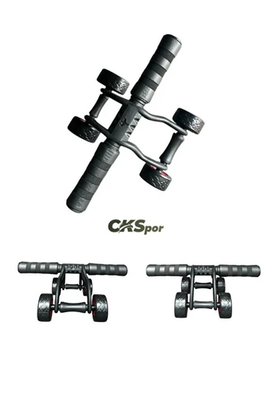 4 Tekerlekli Mekik Aleti – Karın Kası Çalıştırma & Evde Spor Ekipmanı - 1