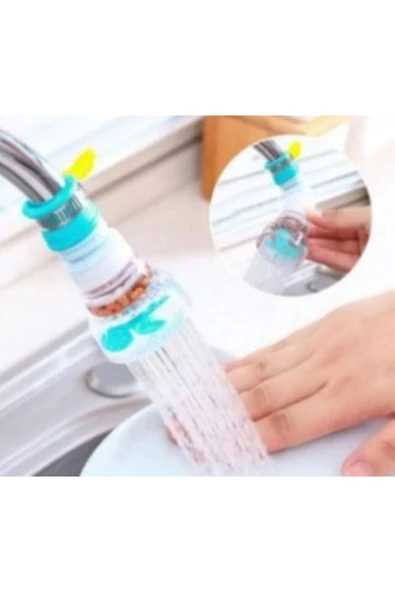 Su Tasarrufu Sağlayan Pervaneli Musluk Ucu Pratik Plastik Renkli Oynar Başlık 360 Derece 2 ADET - 4