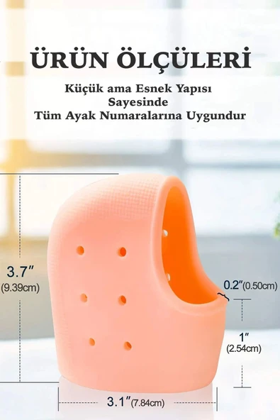 Silikon Topuk Koruyucu 1 Çift Ayakkabı Topuk Vurma Önleyici Topuk Yastığı Ped Topuk Dikeni Tabanlık - Resim 2