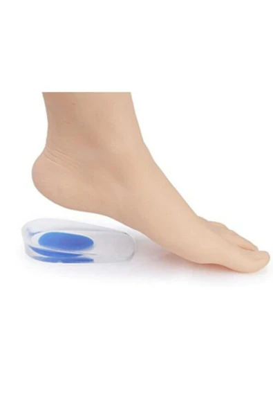 Silikon Jel Topuk Destek Yastığı Ağrı Hafifletici Şok Emici Taban 1 Çift - Resim 3