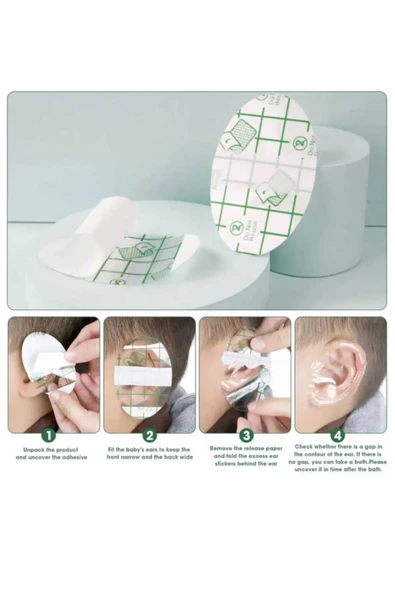 Su Geçirmez Yapışkanlı Kulak Koruyucu Bant 10 Lu Paket ürün görseli 1