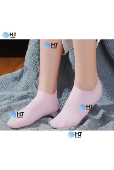 Silikon Jel Nemlendirici Ayak Bakım Çorabı - topuk çatlağı nasır - 3