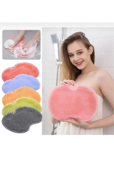 Vantuzlu Banyo Fırçası Ve Masaj Pedi Renkli ürün görseli 1