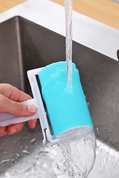 Yıkanabilir Yapışkanlı Tüy Toz Toplama Rulosu Yıkanabilir Tükenmeyen Profesyonel Rulo - Resim 3