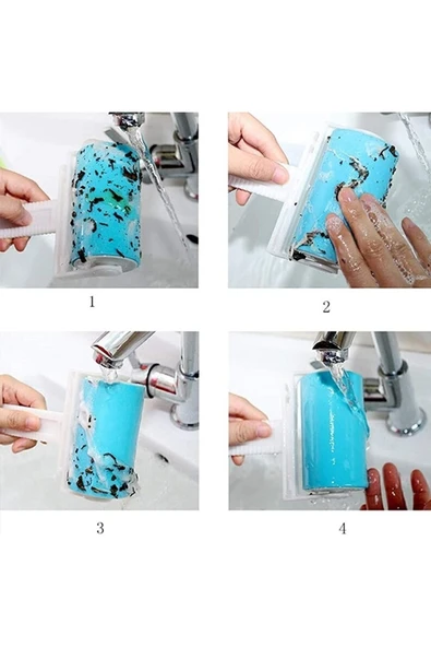 Silikon Rulo Tüy Toplayıcı Toz Hav Alıcı Yıkanabilir Kedi Tüyü Toplayıcı Köpek Tüyü Toplayıcı - Resim 3