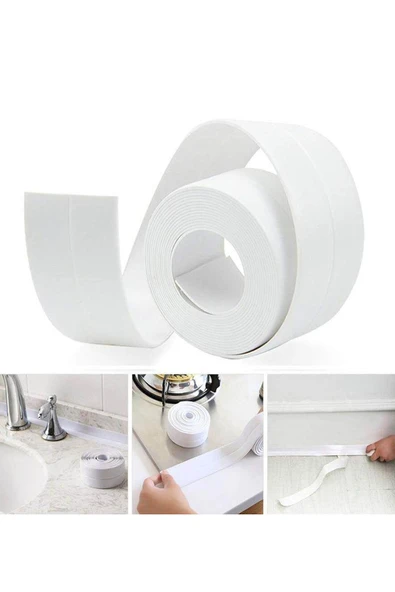 Su Sızdırmaz Geçirmez Bant 3,2 M Lavabo Küvet Tezgah Kenar Bandı Mutfak Banyo Pencere Yalıtım Bandı ürün görseli 1
