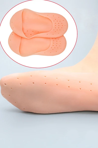 Yumuşak Silikon Rahatlatıcı Patik Çorap Patik Topuk Çatlak Giderici Ayak Bakım Aleti Bir Çift ürün görseli 1
