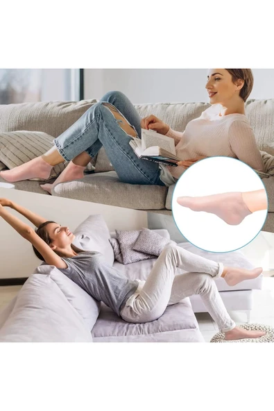 Topuk Çatlakları İçin Silikon Ayak Bakım Çorabı ve Ölü Deri Atıcı Ayak Yumuşatıcı Silikon Çorap - Resim 3