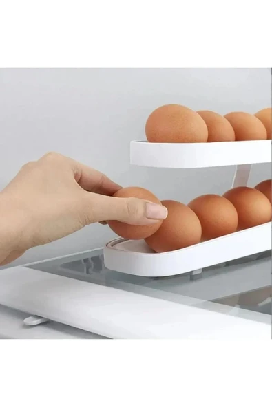 TOPTAN Pratik Buzdolabı Yumurta Standı 2 Katlı Raf Buzdolabı Organizer star buy bz 1087243 ürün görseli 1