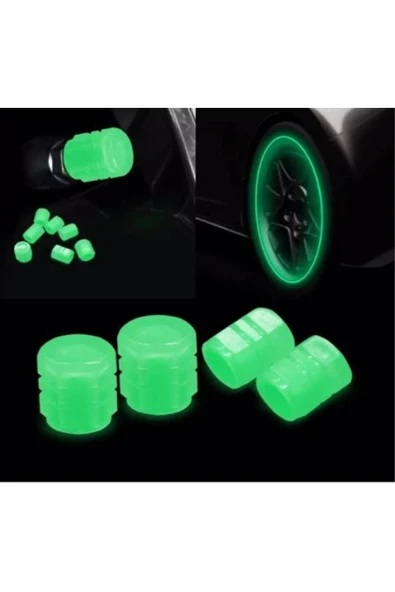 Yeşil Fosforlu Sibop Kapak 4'lü Set Gece Parlayan Sibop Kapağı ürün görseli 1
