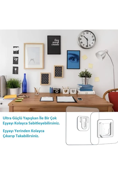 Turuncu Geçmeli Klips Eşya Sabitleme Askısı 2'Li Plastik 4 - Resim 2