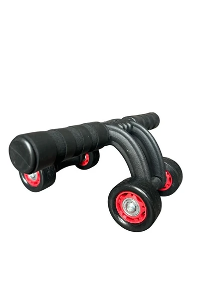 4 Tekerlekli Mekik Aleti – Karın Kası Çalıştırma & Evde Spor Ekipmanı - 5