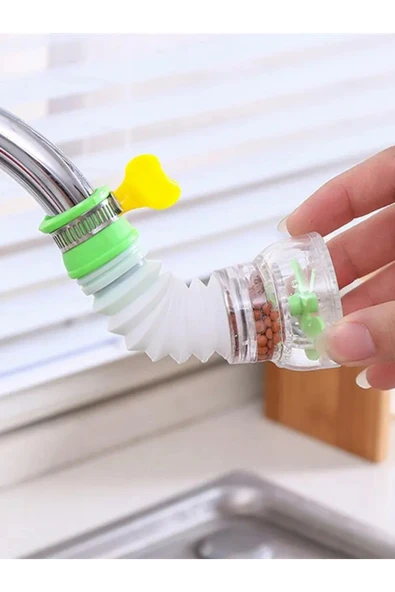 Su Tasarruflu Musluk Başlığı Aparatı Mutfak Batarya Ucu Aparat Boncuklu Perlatör - Resim 6