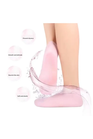 Silikon Nemlendirici Spa Jeli Topuk Çorap Ayak Bakımı Çorap - 3