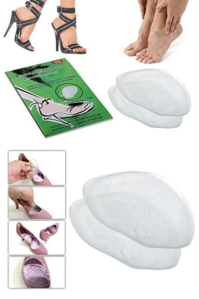 Topuklu Ayakkabı Kaydırmaz Silikon Jel Ayak Yastığı Tabanlık 2li ürün görseli 1