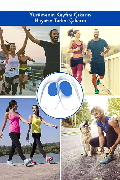 Topuk Dikeni Tabanlık Ortapedik Silikon Topukluk Gizli Jel Yastık - Resim 5