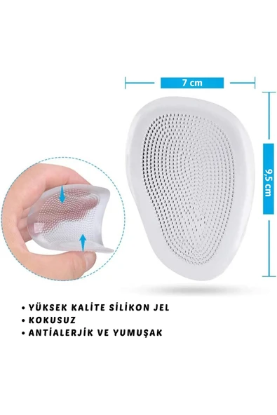 Topuklu Kadın Ayakkabısı Için Kaydırmaz Şeffaf Jel Silikon Taban Kendinden Yapışkanlı Tabanlık - Resim 6
