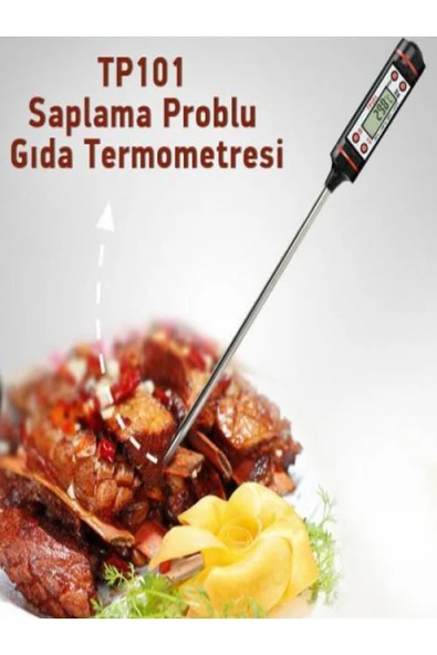 Yemek Gıda Termometresi Gıda Yemek Sıcaklık Ölçer Dijital Et Su Süt Yiyecek Sıcaklık Ölçer Mutfak - 2