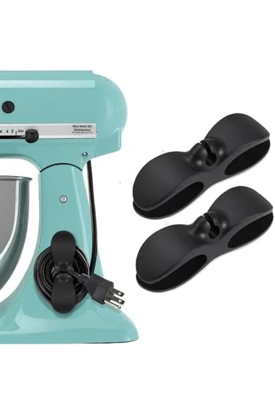 ŞirinShop Outlet 2li Kablo Tutucu Silikon Kordon Sarıcı Kablo Yönetici Klips 1108107 ürün görseli 1