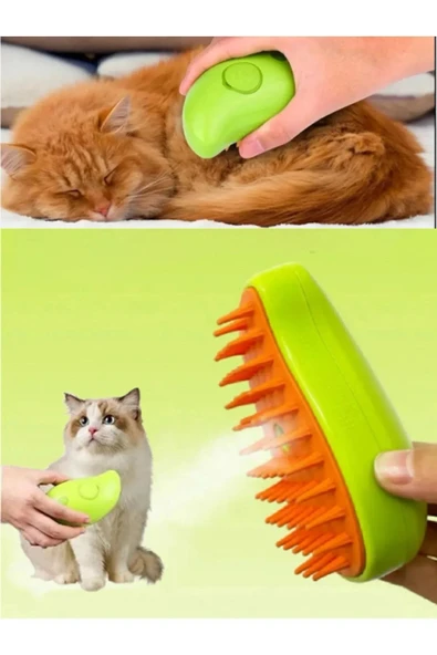 Şarjlı Soğuk Buharlı Kedi Köpek Fırçası Tarağı - Resim 6