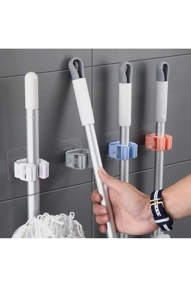 Yapışkanlı Mop Tutucu Seti 4 Adet ürün görseli 1