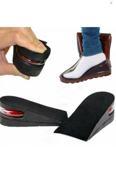 Siyah Hava Yastıklı Tabanlık Boy Uzatıcı Uzatan Tabanlık 5 cm - Resim 3