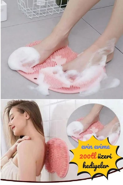 Vantuzlu Sırt Ayak Için Banyo Kesesi Silikon Masaj Pedi ürün görseli 1