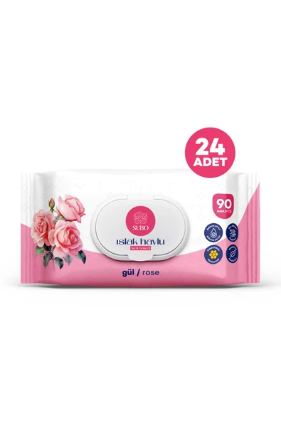 SUBO ISLAK HAVLU 90 'LI GÜL 24X90 ürün görseli 1
