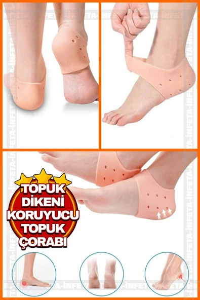 Topuk Gömleği Diken Çorabı Koruyucu Gömlek Tabanlık Silikon Esnek Çorap Gömleği Koruyucu Bunyon