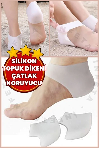 Silikon Topuk Gömleği Dikeni Çatlak Koruyucu Bandaj Ortopedik Ayak Destek Çorabı ürün görseli 1