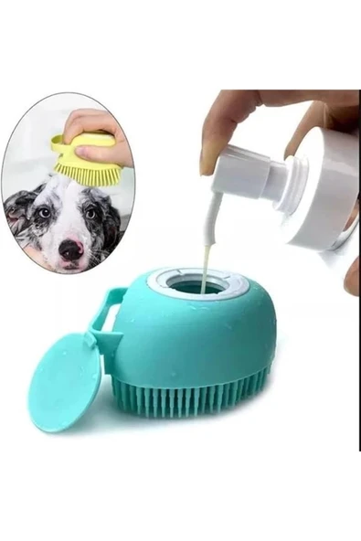 Şampuan Hazneli Kedi Köpek Yıkama Kesesi, Masaj Yapan Hayvan Yıkama Fırçası - Resim 2