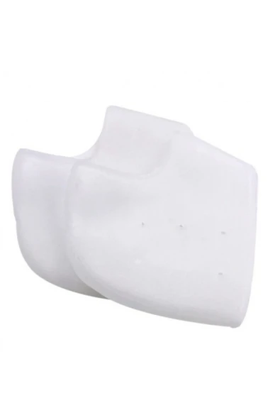 Aveo 2 Adet Silikon Topuk Koruyucu Topuk Gömleği Topuk Dikeni Ten/Beyaz Renk - Resim 2