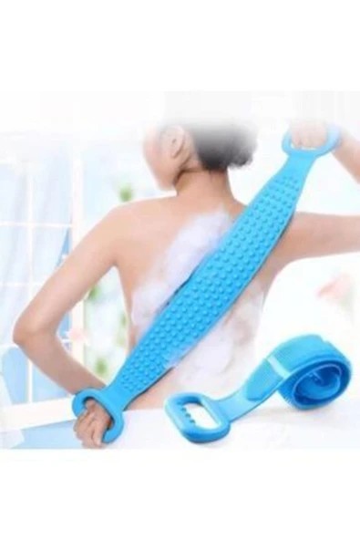 Silikon Sırt Kesesi 60cm Sırt Keseleme Fırçası Banyo Duş Lifi - Resim 5
