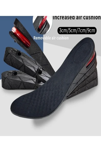 Unisex Hava Yastıklı 5cm Gizli Boy Uzatıcı Tabanlık Ortopedik Ayakkabı Tabanlığı Topuk Yükseltici ürün görseli 1