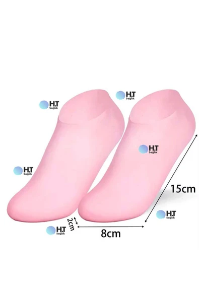 Silikon Jel Nemlendirici Ayak Bakım Çorabı - topuk çatlağı nasır - 5