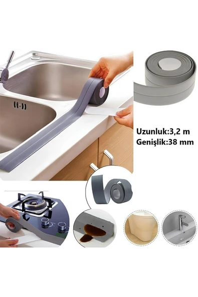 Su Sızdırmaz Bant Gri 3.20 Mt/38mm - Resim 4