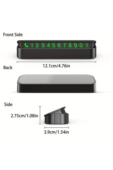 Tüm Araçlara Uygun Fosforlu Aç Kapa Numaratör, Cep Telefonu Numara Göstergesi - Resim 4
