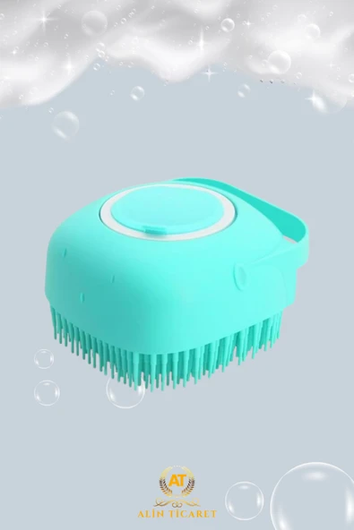 Şampuan Hazneli Silikon Peeling Duş Fırçası Yeşil - 5