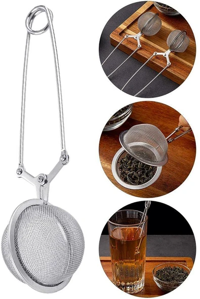 Yeni Nesil Çay Demleme Süzgeci Bitki Çayı Demleme Süzgeç Açılır Mekanızma Demleme Aparatı ürün görseli 1