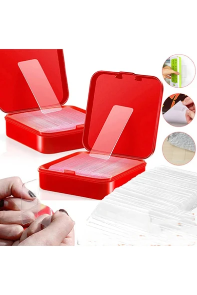 Yeni Esy 60 Parça Çift Taraflı Tekrar Kullabilir Yapışkan Bantlar (8585) Kampanya - Resim 2